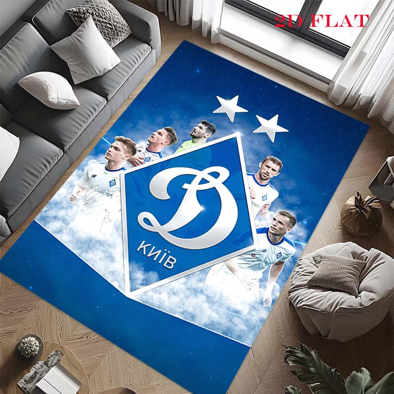FC Dynamo Kiew Teppich für Wohnzimmer Schlafzimmer Zuhause Sofa Dekoration, Kinder Spielrutschfeste Bodenmatte