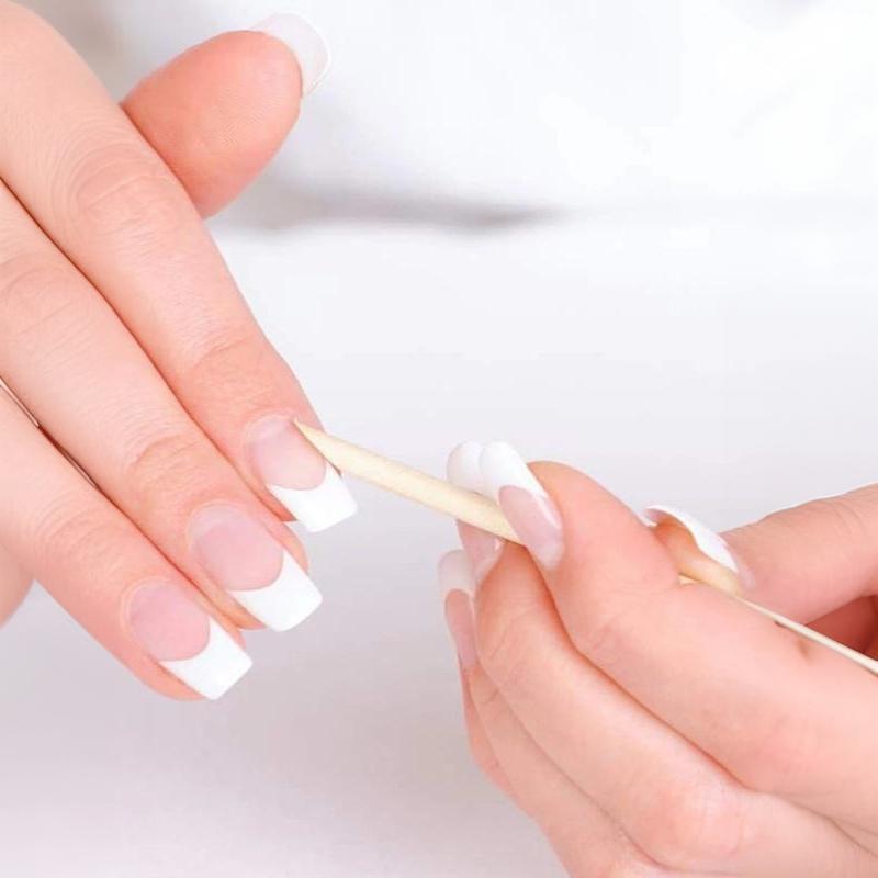 100Pcs 7.5Cm Wood Sticks For Manicure - Dual Tip Cuticle & Nail Plates Remover For Salon And Home Use