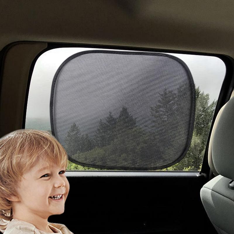 1 Pair New Car Mesh Electrostatic Adsorption Sunshade Car Side Window Sunshade Curtain Window Mesh Side Block For SUV Cars