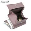 "Genuine Leather Women's Coin and Card Holder Wallet - Soft, Short, First Layer Cowhide"