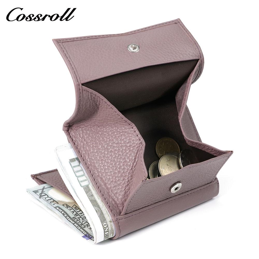 Dámská krátká peněženka a mincovník z pravé kůže