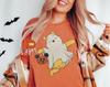 Comfort Colors® Halloween Retro Winnie The Pooh Ghost Shirt, Spooky Season Shirt, Halloween Women's Shirt, Cute Fall Autumn Leaf Shirt, Gift