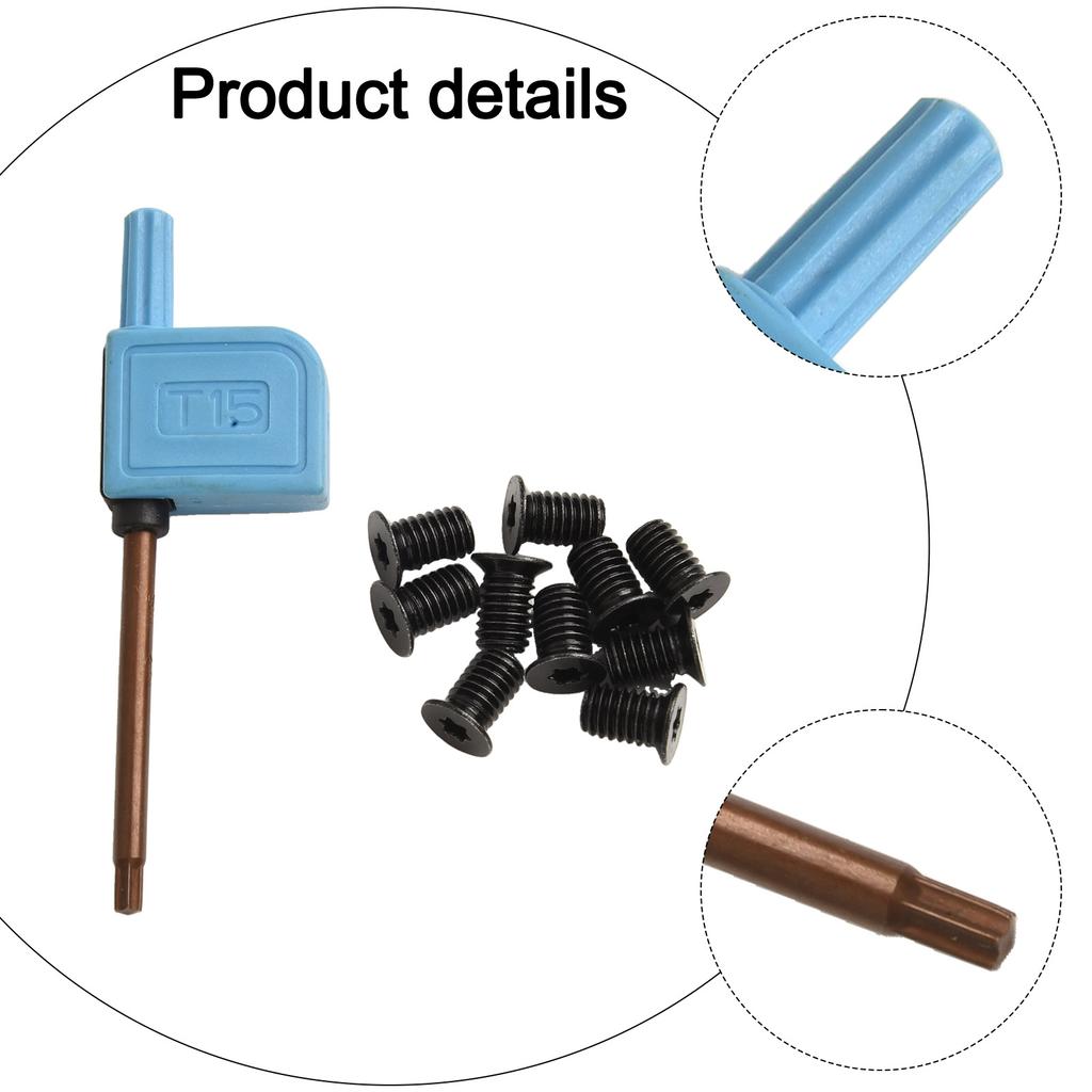 Hochleistungs-Hartmetalleinsätze für Holzdrehbank-Set mit 10 quadratischen Klingen 14x14x2mm, die Ausfallzeiten effektiv reduzieren