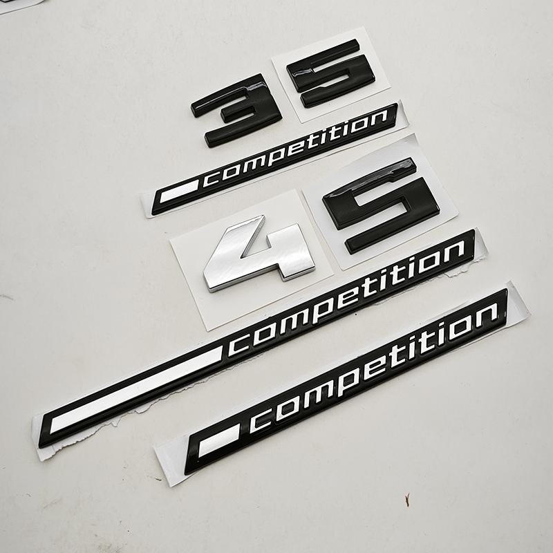 3D ABS Car Sticker M Series Competition Numbers Rear Trunk Emblem Decals For BMW M1 M2 M3 M4 M5 M6 X4M X5M X6M Accessories