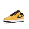 Air Jordan 1 Low GS University Gold Schwarz Kinder Turnschuhe Weiß 553560-700