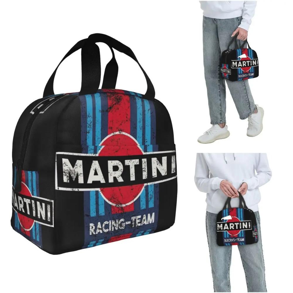 Martinis Race Sportscar Motor Racing Insulated Lunch Bag for Women Kids Portable Food Boxes Thermal Lunch Box Tote