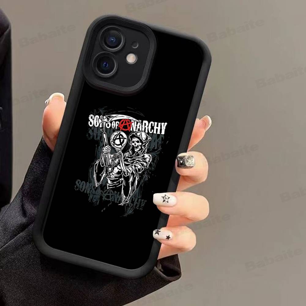 Custodia per Telefono TV Sons Of A-Anarchy per iPhone 17 16 15 14 13 11 12 Pro Max Plus Cover Posteriore Protettiva