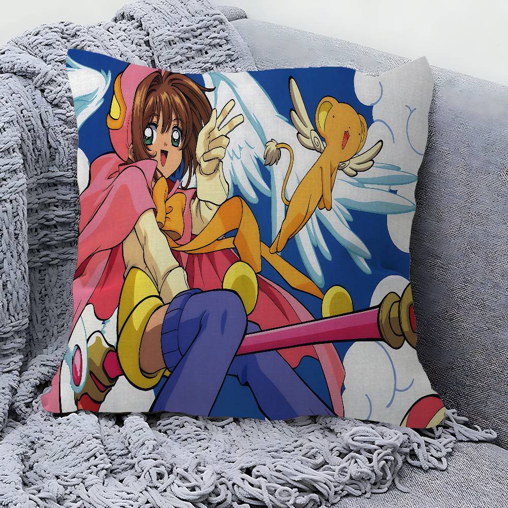 Anime C-Cardcaptor Sakura Girl Pillow Anime Pillow Sofa Bed Head Pillow Cover Cushion Cover 45x45 Cm Fashion