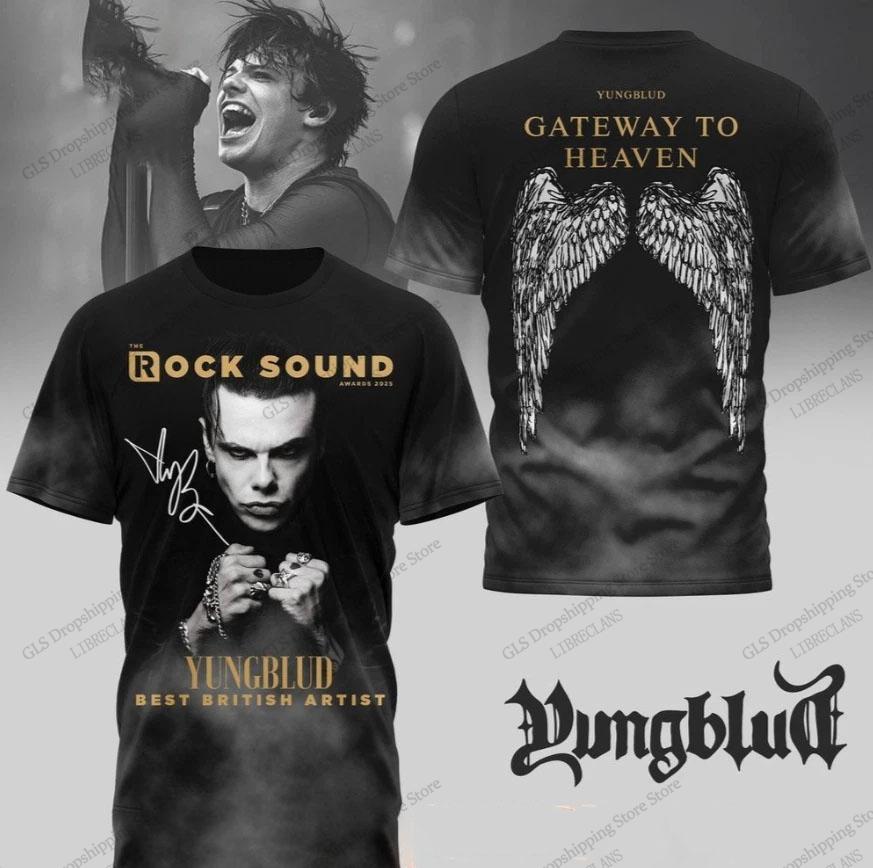 New Vintage Rock Band Yungblud World Tour 3d Print Tshirt Unisex Unisex Fashion Plus Size Tops Tee Harajuku Short Sleeve Tshirt Boy