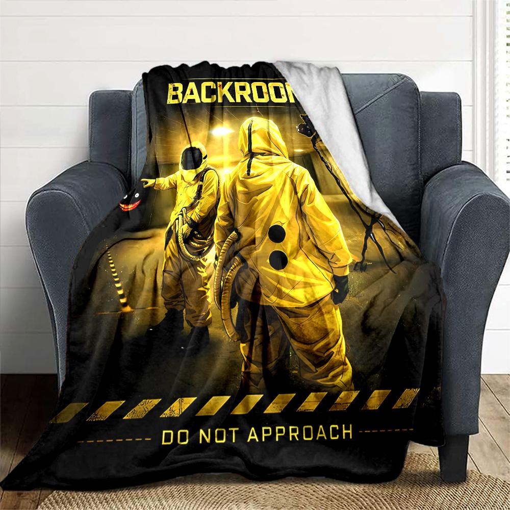 1pc Blanket - horror film The Backrooms Print Design,Lightweight Blanket for Sofa,Bed- Soft &Warm,Gift for All Seasons
