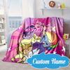 Custom Name Purple Unicorn Friendship Blanket bed sofa Blanket Flannel Blanket for Camping, Hiking, Picnic Essentials,gift for Fan family