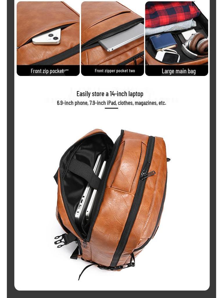 Herren Modischer Laptop-Rucksack - Großes Fassungsvermögen, Einfache Reise- & Schultasche