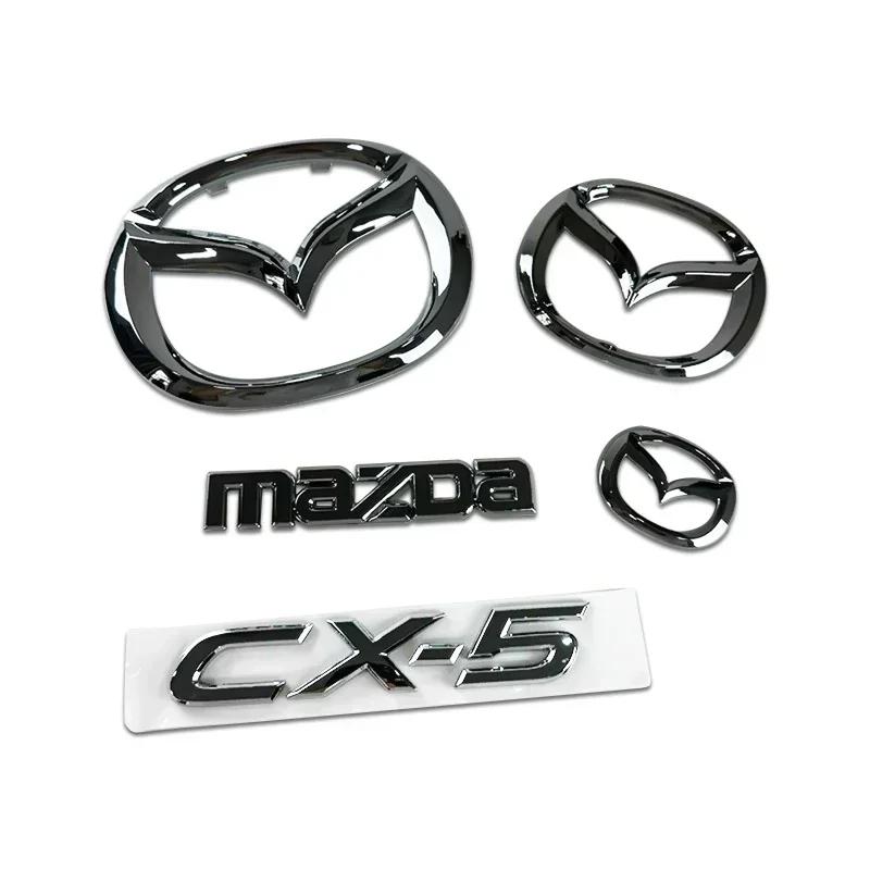 for Plastic Car Front Trunk Emblem Mazda CX-5 CX5 Steering Wheel Badge 3D Body Replaced Sticker Rear Tail Refitting Decoration k2