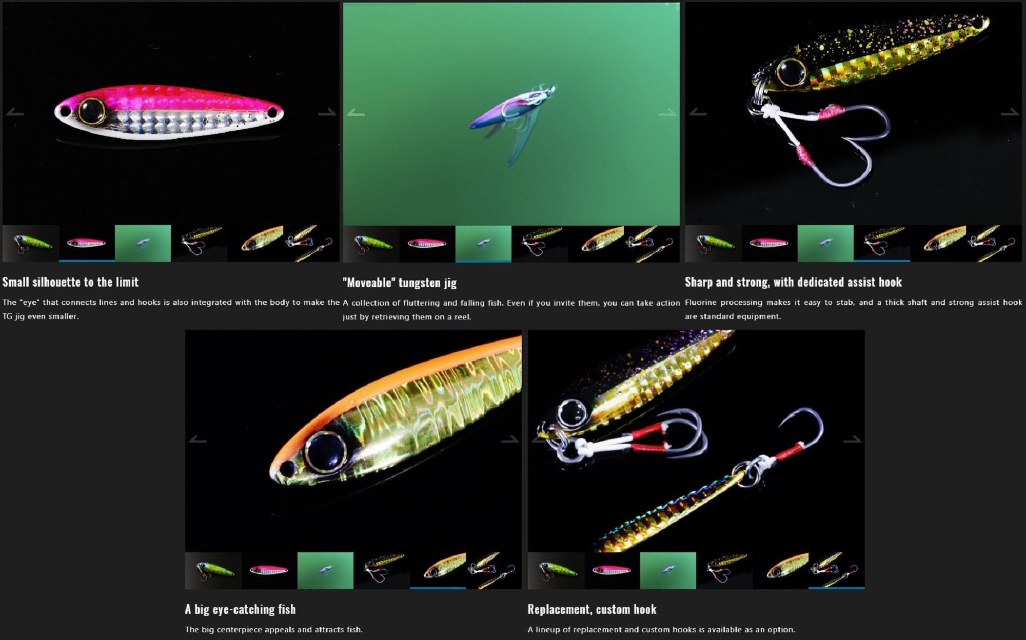 Jig Métal Jackall Bin Bin TG Type Slow Tungsten - 40g - Red Ika Glow - Pêche Saumon