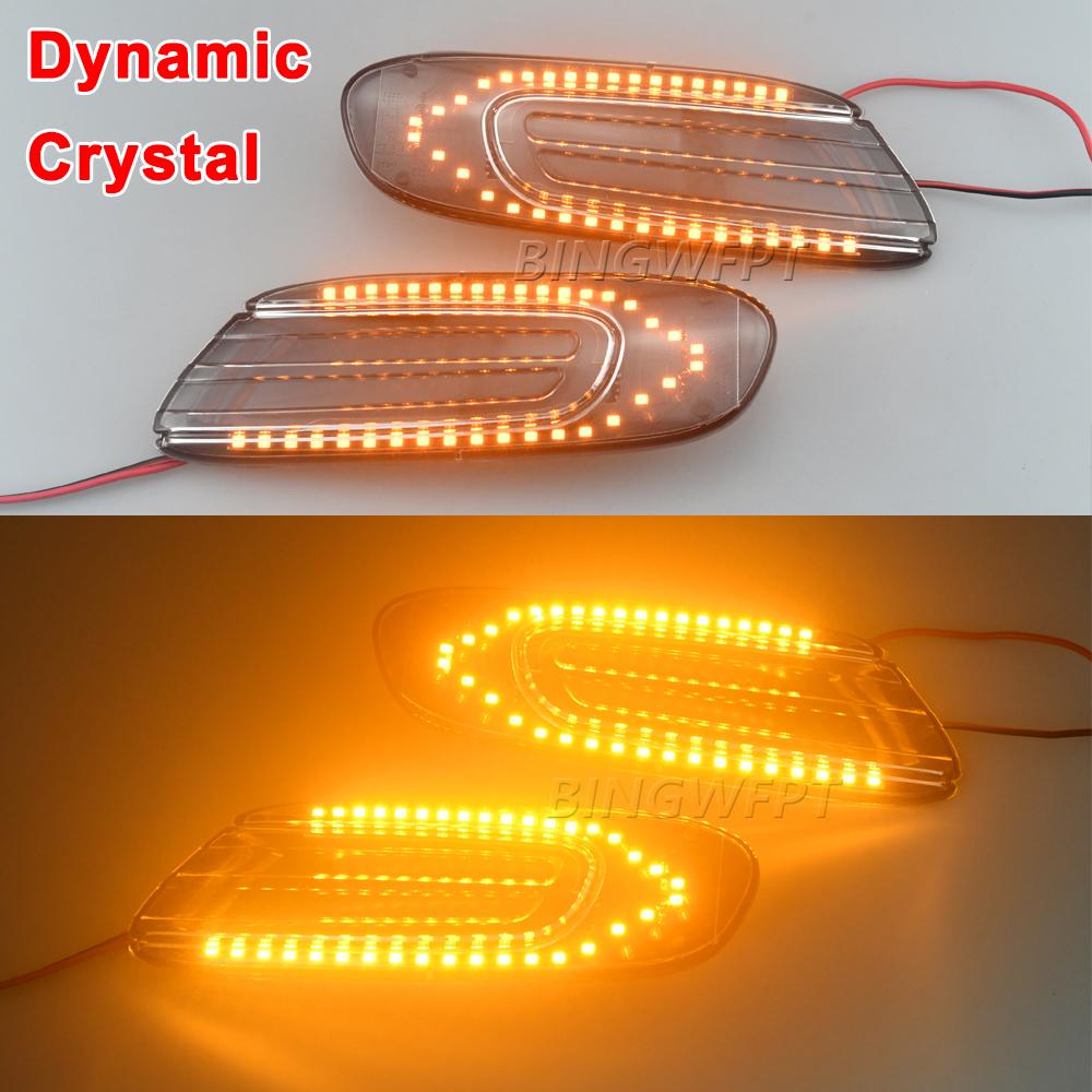 LED Dynamic Side Marker Turn Signal Indicator Repeater Light Sequential Blinker Lamp For BMW Mini Cooper F55 F56 F57 2014-2017