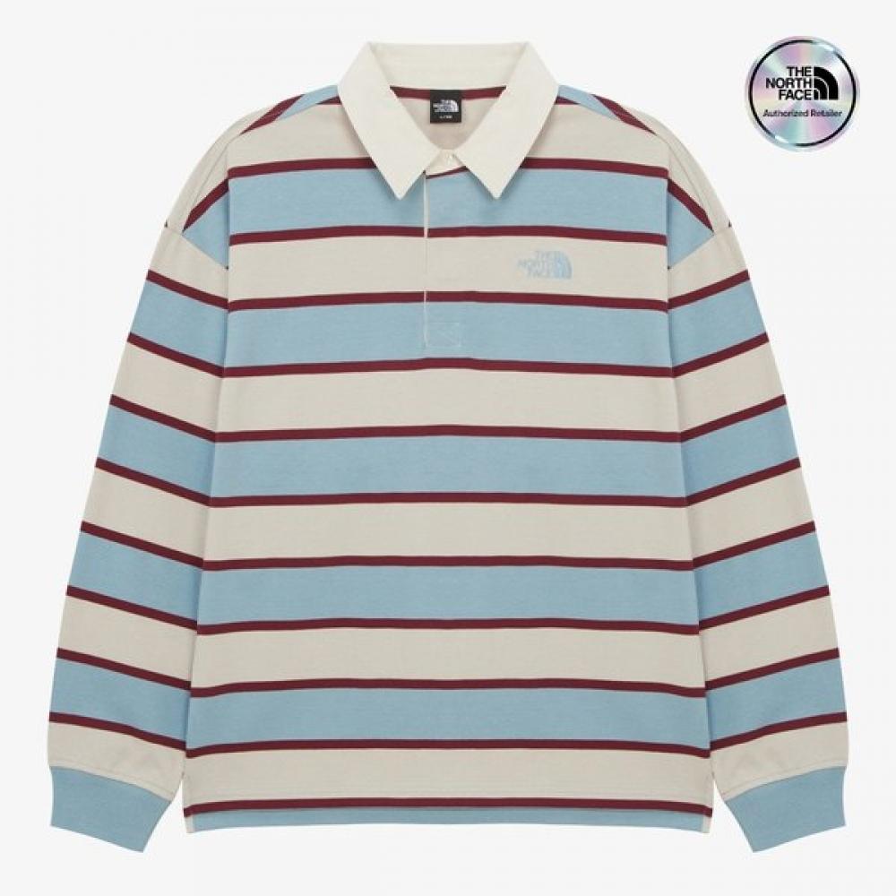 The North Face Men S eaSy On Stripe Polo Shirt Light Blue Nt7tr57b LIGHT BLUE/090