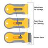 5pcs Replaceable Blades Window Tint Tools Spatula Car Sticker Remover Glue Removing Razor Scraper