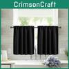 Stylish Short Curtain With Print Design For Bathroom And Balcony High Precision Black 76*60cm Piece)