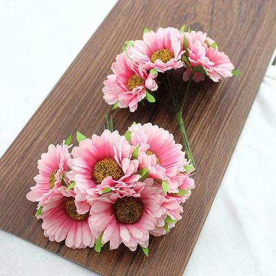 6 stücke Künstliche Seide Blume Gerbera Daisy Blume Gefälschte Rot Gelb Bouquet Hochzeit Home Decor Fotografie Leistung Requisiten