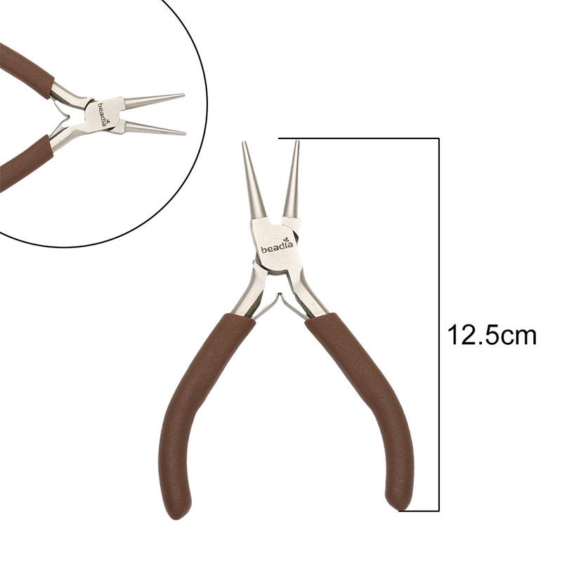 "Handmade Pink Needle-Nose Pliers: Multi-Function Jewelry Tool for Beading and Winding"