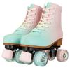 Flashing Roller Skates For Women Double Row Quad Skate Shoes Adult Outdoor Indoor Skating Training Sneakers With 4 Wheels 33-41