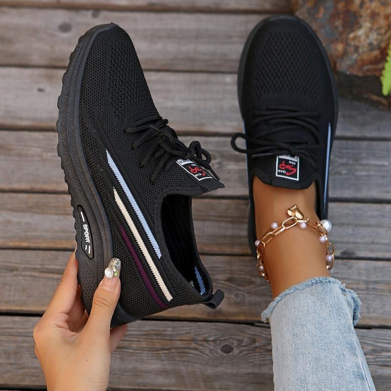 Fashion 2025 Fashion Front Lace-up Women's Vulcanize Shoes New Mesh Soft Bottom Outdoor Slip-Resistant Casual Comfortable Casual Shoes