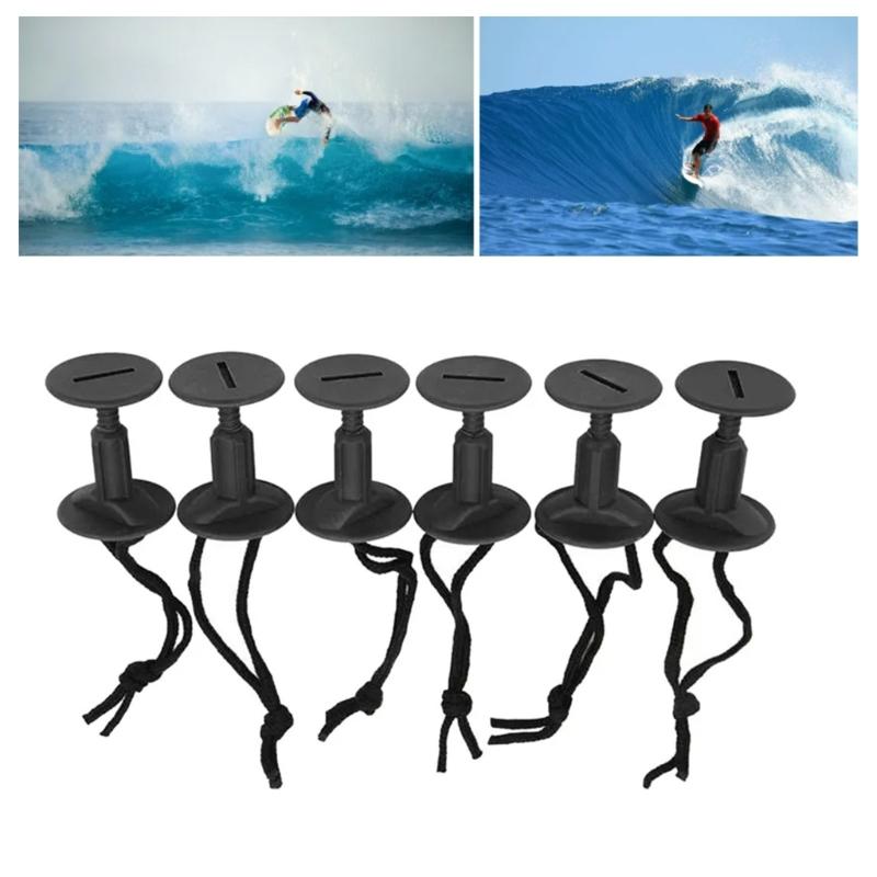 6 Pezzi Tappo Corda Leash Tavola da Surf con Slot Staccabile Comodi Tappi Leash Bodyboard Accessorio Bodyboard