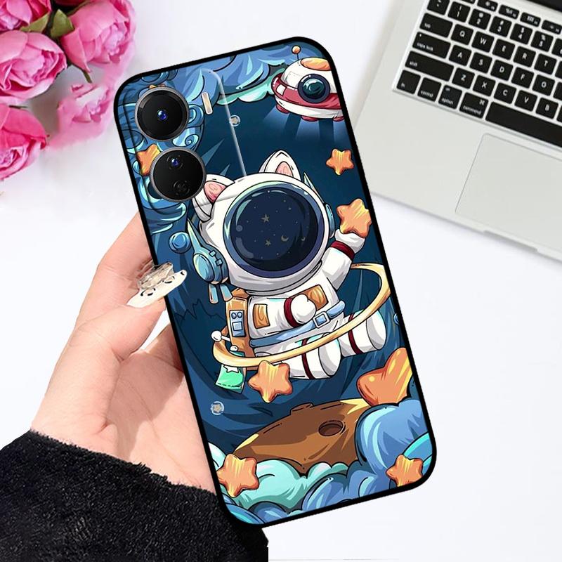 Case For Y56 Y35 Y53T 5G Fundas Cute Fashion TPU Soft Silicone Black Matte Phone Cover For Vivo Y16 4G V2204 V2214 Coque Bumper