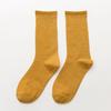 Female Autumn and Winter New Products Retro All Match Pure Color Cotton Tube Stack Socks