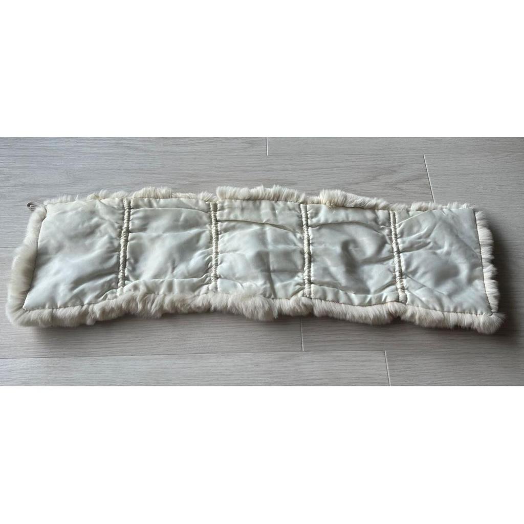 Used Fur stole, ivory, fur