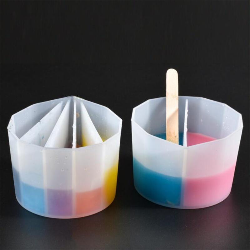 Pour Split Cup Silicone Epoxy Mix for Paint Pouring Cups DIY Acrylic Paint Resin Mold Fluid Art Jewelry Making Tools