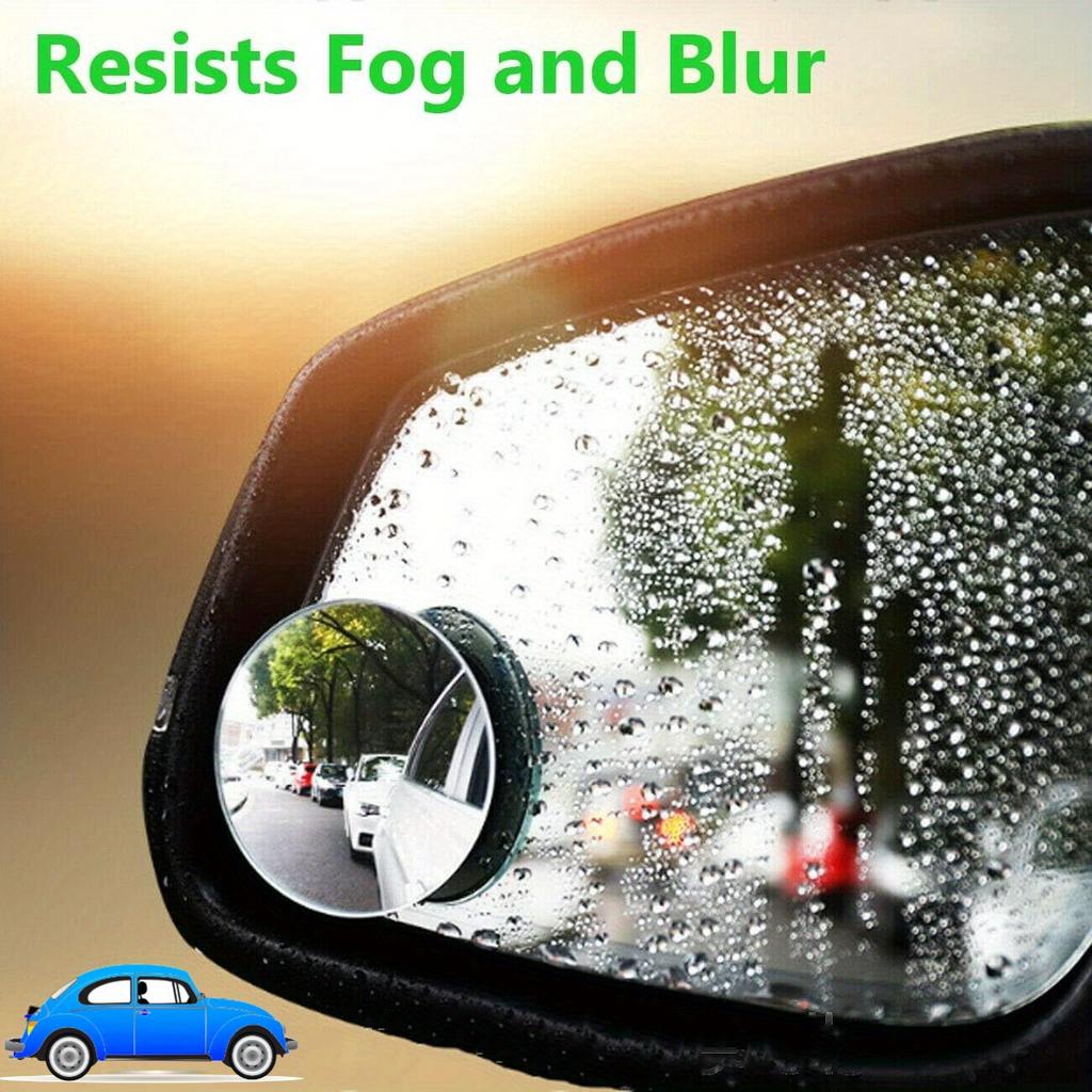 2Pcs 360° Rotating Car Blind Spot Mirror Round Adjustable Car Rearview Sucker Mirror Convex Wide Angle Rearview Auxiliary Mirror