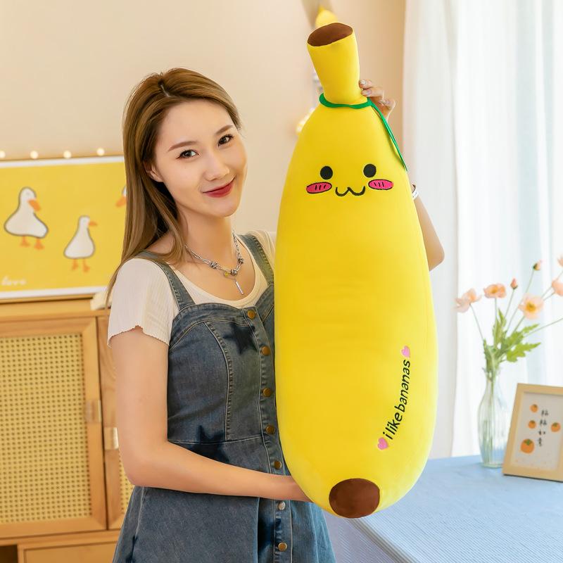 Cute Banana Throw Pillow Fruit Doll Super Soft Plush Toy for Girls Birthday Gift Children's Toy Cloth Doll