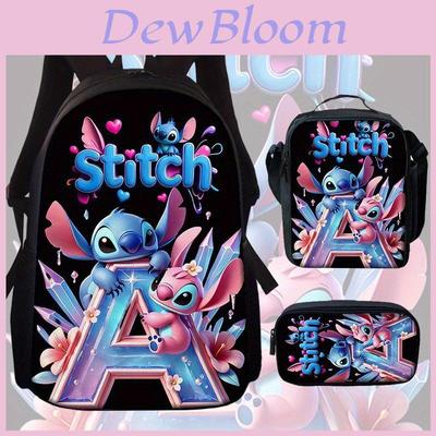 Stitch Backpack For Kids With Oxford Fabric And Spine Protection For School Use