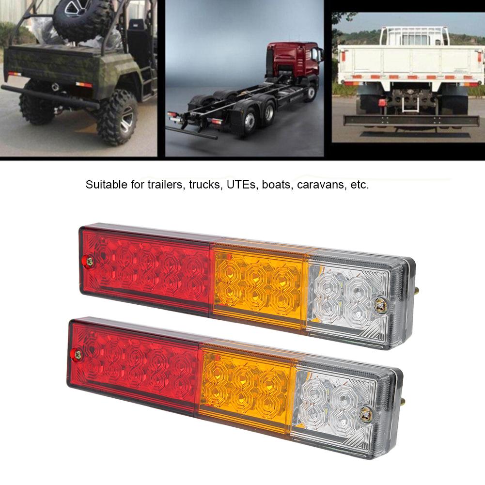 2pcs Vehicle 20 LEDs 3 Color Side Strip Light Signal Tail Lamp HL I012