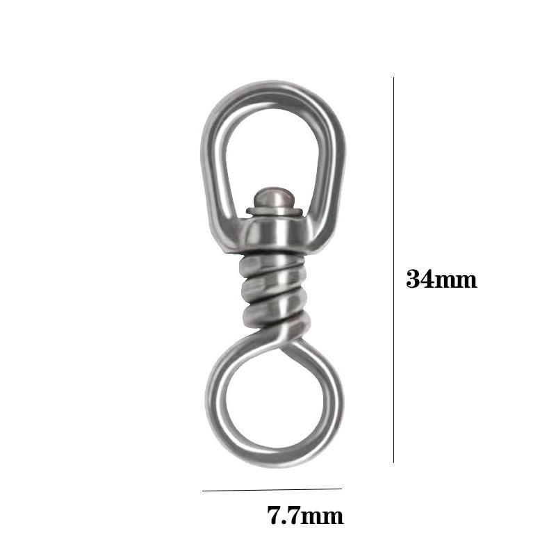 1PCS Stainless Steel Fishing Swivels Figure-8 Ring Connectors Swivel Fishing Accessories