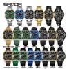 Sanda Men's Waterproof Dual Display Multi-Function Watch with Timer, Snooze, and Night Light.