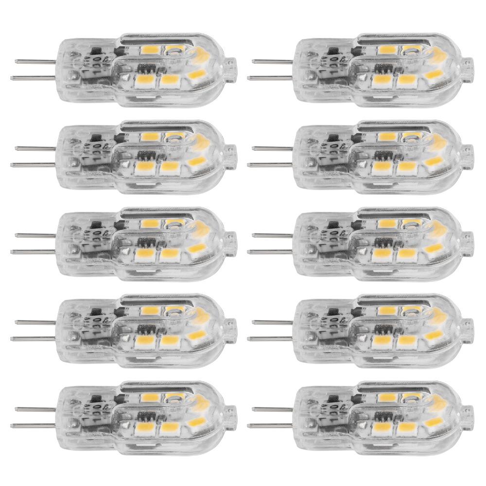 10PCS 1.2W Bi Pin Bulbs 12V LED Light Bulb Easy G4 LED Bulbs  Ceiling Lamps