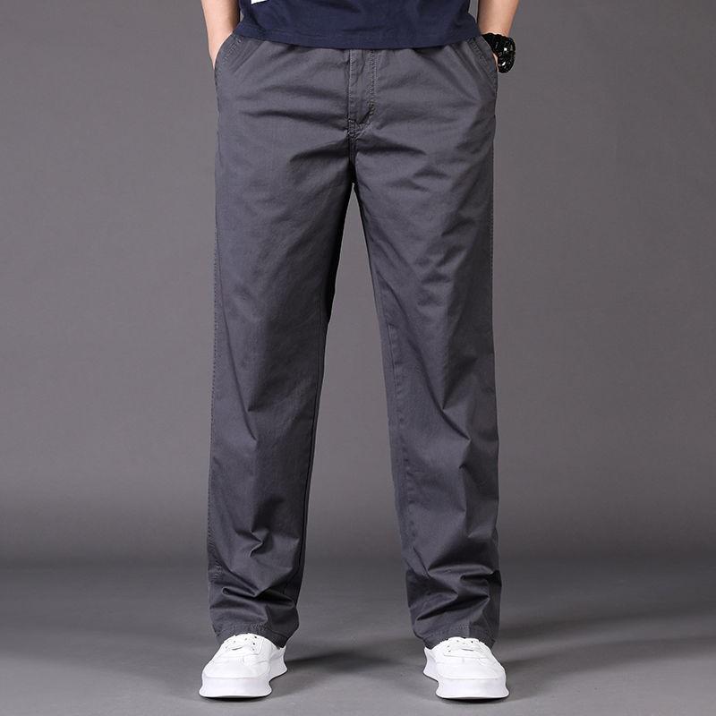 

Men s Casual Cotton Straight Wide Leg Pants Thin Style for Spring and Autumn M