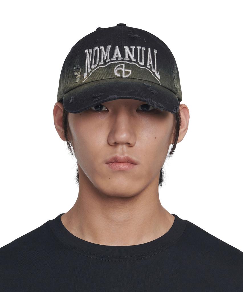 Nomaenyueol Destroyed Ball Cap - Washed Black