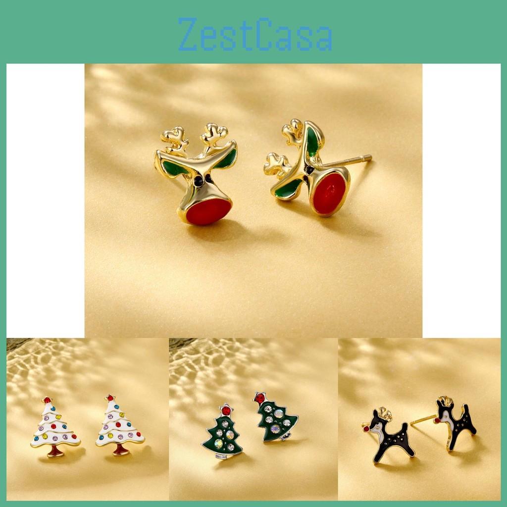 Christmas Alloy Fashionable Earrings Unique Gift For Women Holiday Jewelry