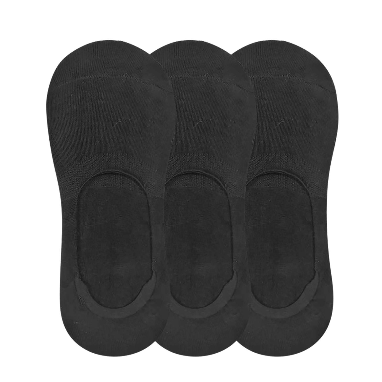 

Однотонные женские носки Stealth, хлопковые нескользящие силиконовые носки, дышащие носки One Size чёрный