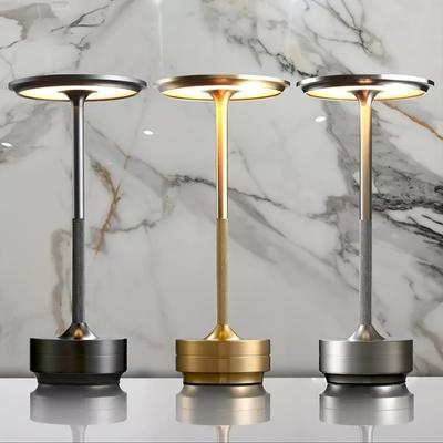 Modern Nordic El Dining Room Light Rechargeable Tricolor LED Table Lamp Study Bedroom Camping Night Light