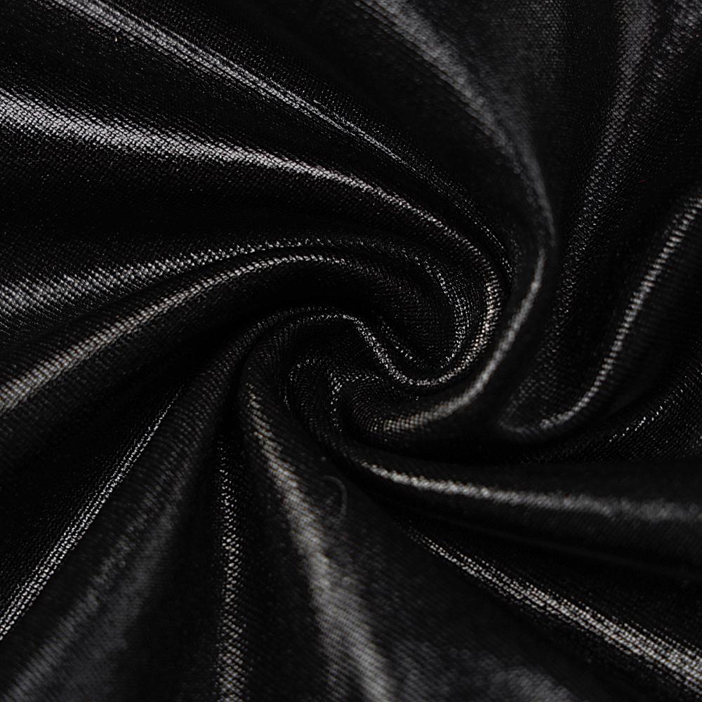 Minikjole i PU-skinn Ruched Turtleneck Langermet Bodycon Bandasje Sexy Streetwear-fest Elegant Autumn Winter Club