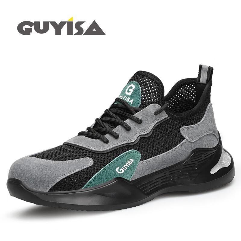 Guyisa 1033S Men s Breathable Steel Toe Safety Shoes 37