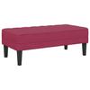 Red Wine Velvet Ottoman with Cushion 113 X 57 X 39 Cm