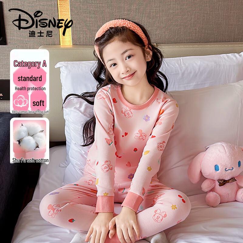 Disney Kids' Pure Cotton Printed Thermal Underwear Set