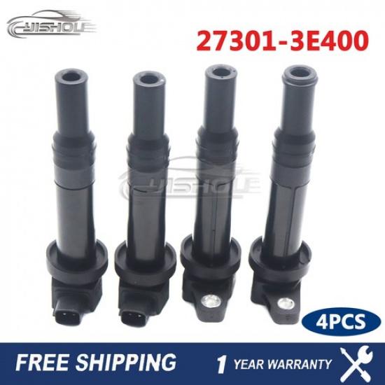4PCS 27301-3E400 Lgnition Coil for Hyundai Santa Fe Kia Rondo 2.4 2.7L 2007-2011