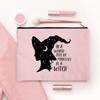 Witch Print Canvas Zipper Makeup Bag Witchcraft Women Travel Lipstick Bag Skincare Storage Organizer Pencil Case Cosmetics Bags