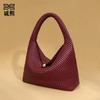 Fashion new small golden ball hand-woven women's bag texture trend niche single shoulder armpit bag large capacity hand bag